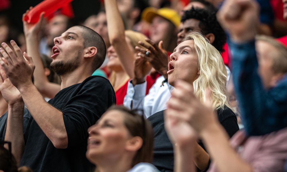 Cheering Stadium Crowd