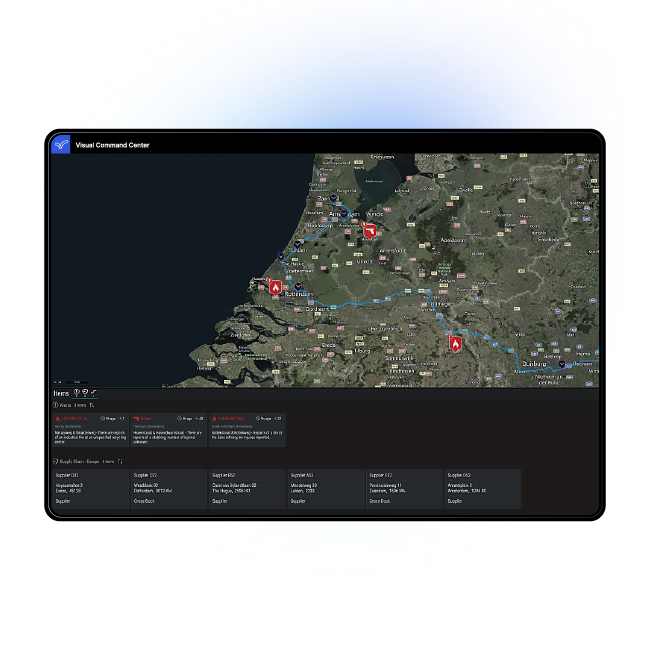 visuaalinen komentokeskussovellus